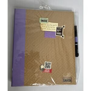K&Company Smash Book 13.5x11 Journal Scrapbook Pretty Pocket Style Purple